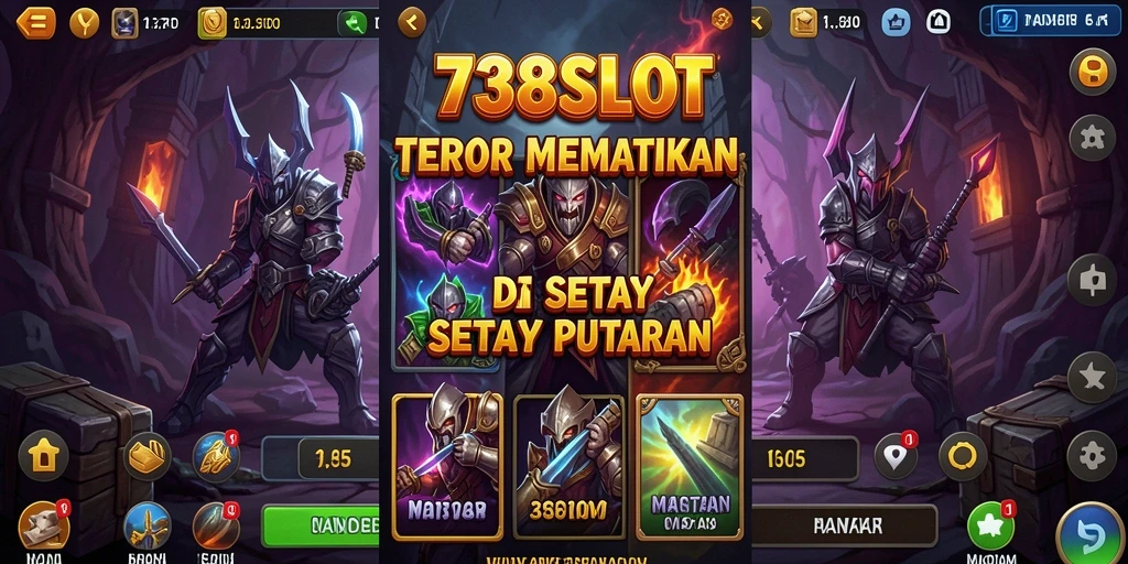 Screenshot gameplay 738SLOT menampilkan momen menegangkan dalam suasana horor.
