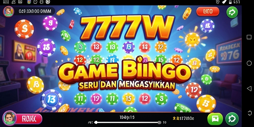 Tampilan gameplay Bingo yang seru dan menantang di 7777W.
