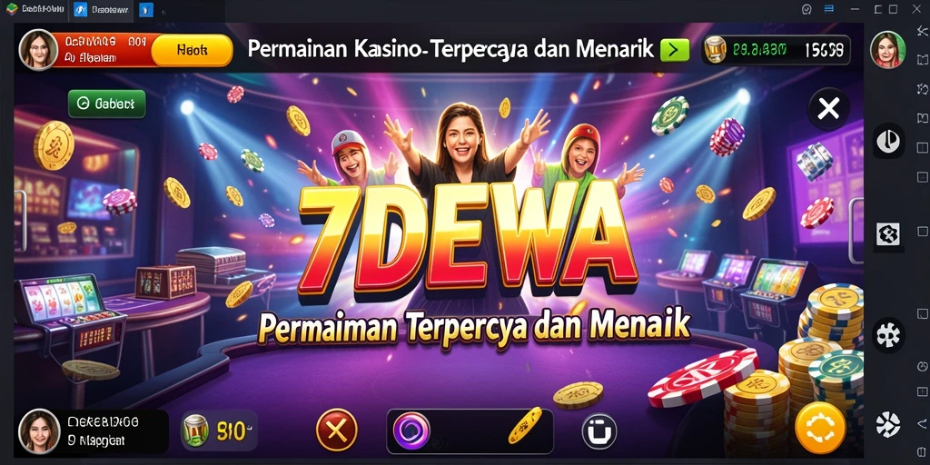 Tampilan menarik dari gameplay Kasino 7DEWA.