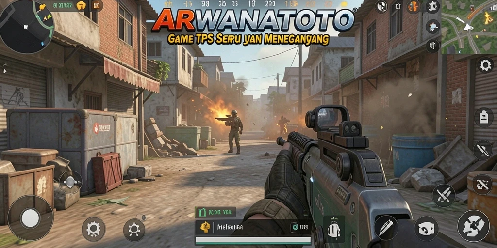 Screenshot ARWANATOTO menampilkan aksi seru dalam pertempuran TPS.