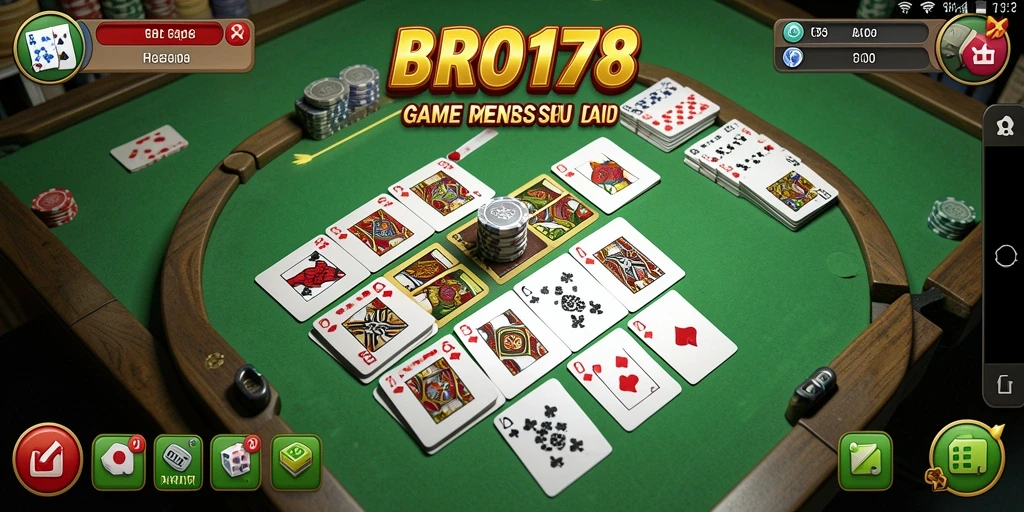 Tampilan gameplay Gaple yang seru dan menarik dalam BRO178.