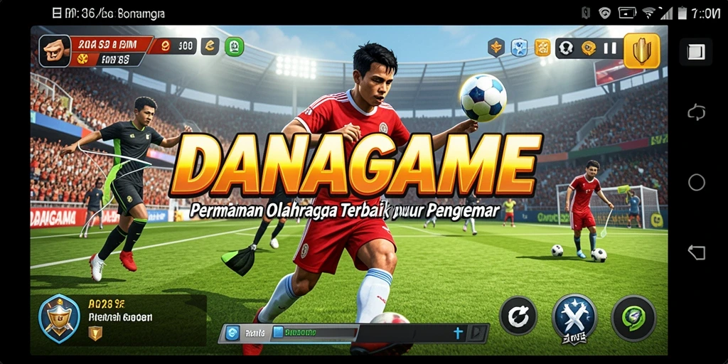 Screenshot utama menunjukkan gameplay seru DANAGAME dalam olahraga.
