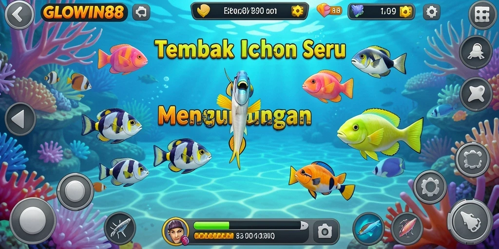 Tampilan gameplay GLOWIN88 yang seru dan penuh aksi Tembak Ikan.