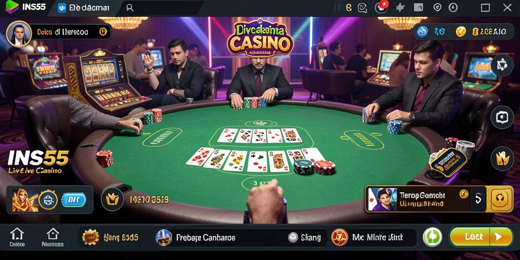 Gameplay seru di INS55 dengan dealer langsung dan interaksi menarik.