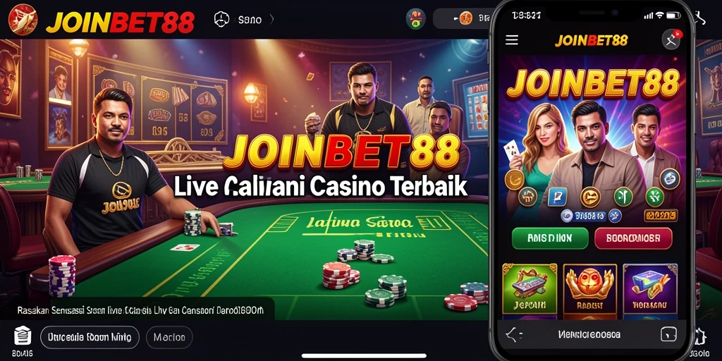 Gameplay menarik di LIVE Casino JOINBET88 dengan dealer langsung.