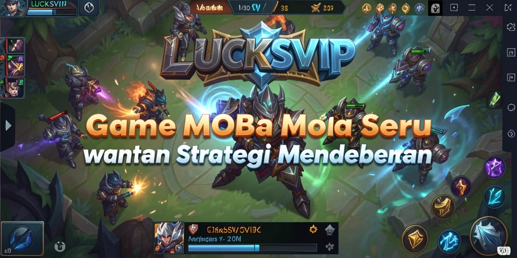 Tampilan aksi seru dalam gameplay LUCKSVIP MOBA.