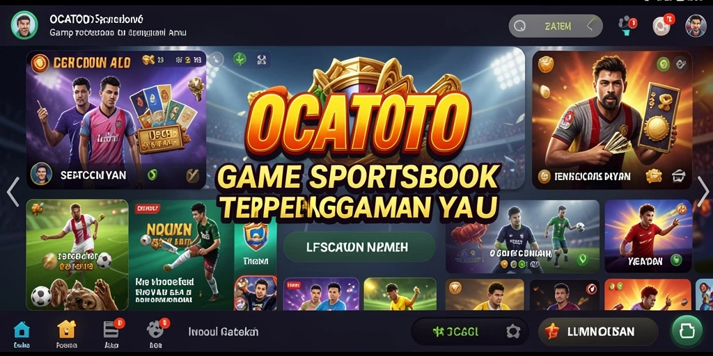 Tampilan utama OCATOTO dengan berbagai pilihan taruhan olahraga.