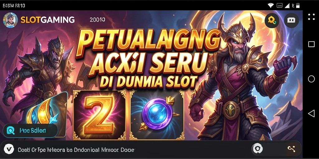Tampilan dinamis gameplay SLOTGAMING yang memicu adrenalin tinggi.