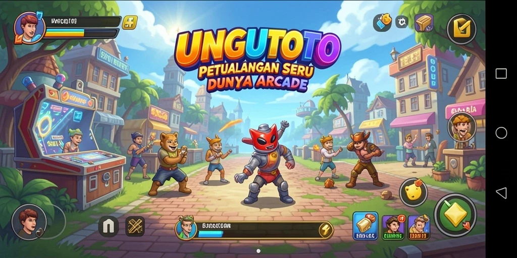 Tampilan gameplay seru UNGUTOTO yang menarik.