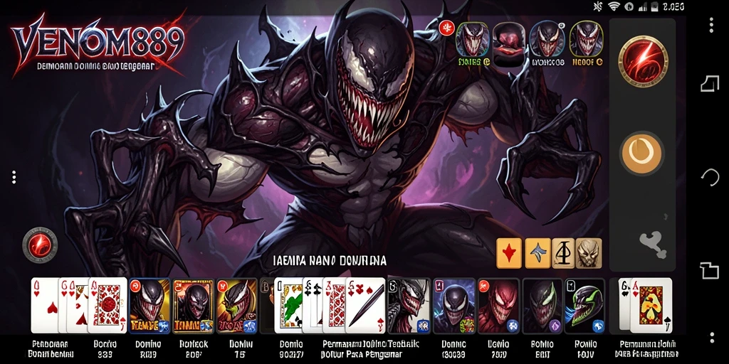 Tampilan menarik gameplay Domino di VENOM889 yang menantang.