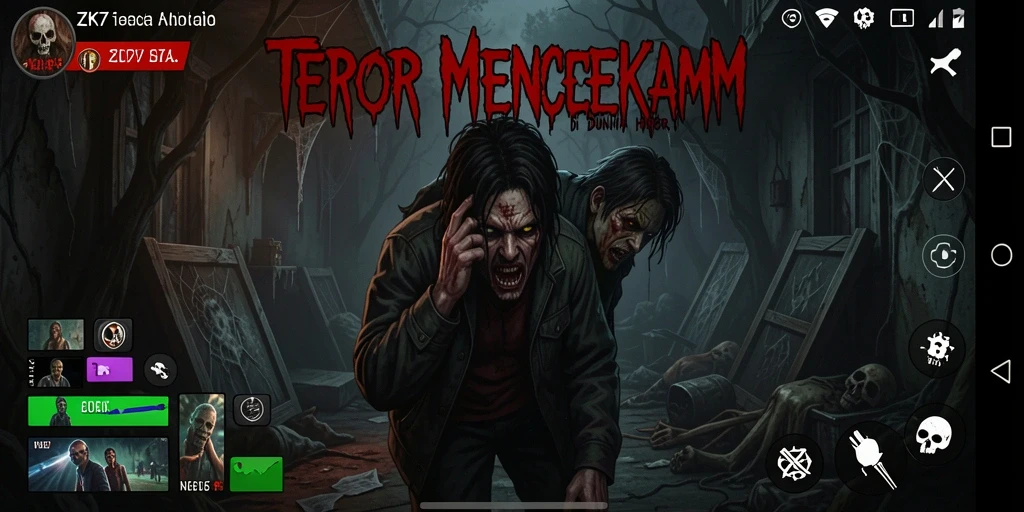 Tangkapan layar gameplay horror yang menegangkan dalam ZK7.